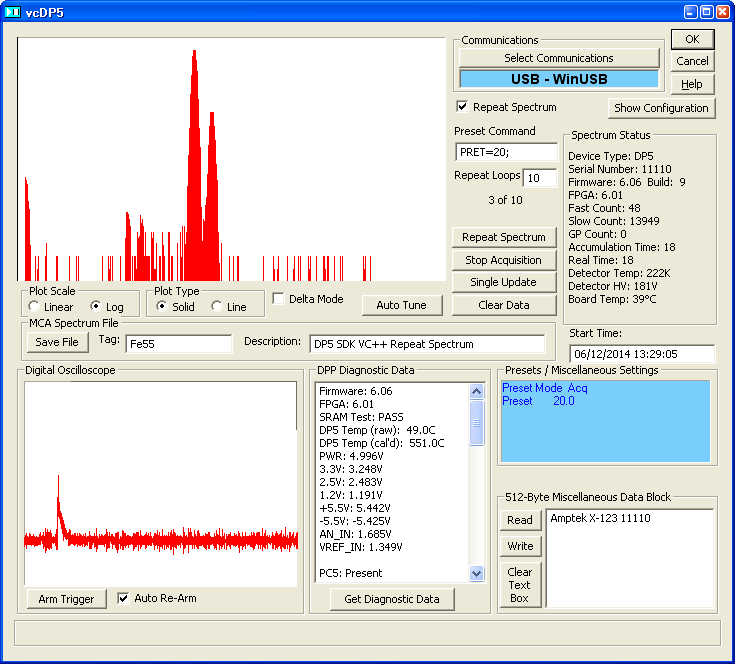 vcDP5_USB_Repeat Acquisition Dialog